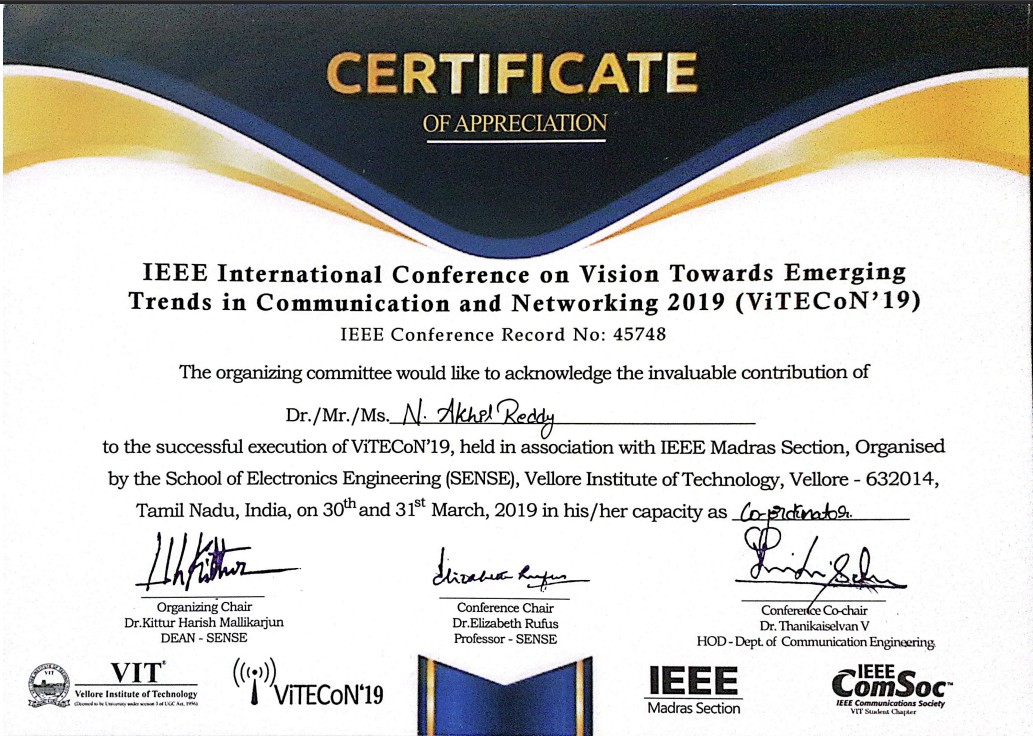 IEEE Appreciation